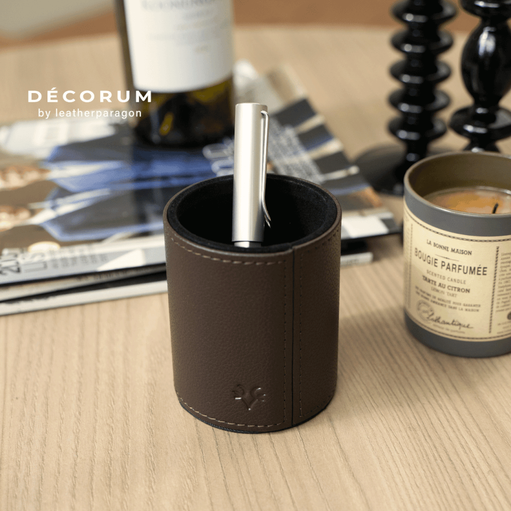 กระป๋องใส่ปากกา Decorum 11x11x10.5 cm สีดำ_1